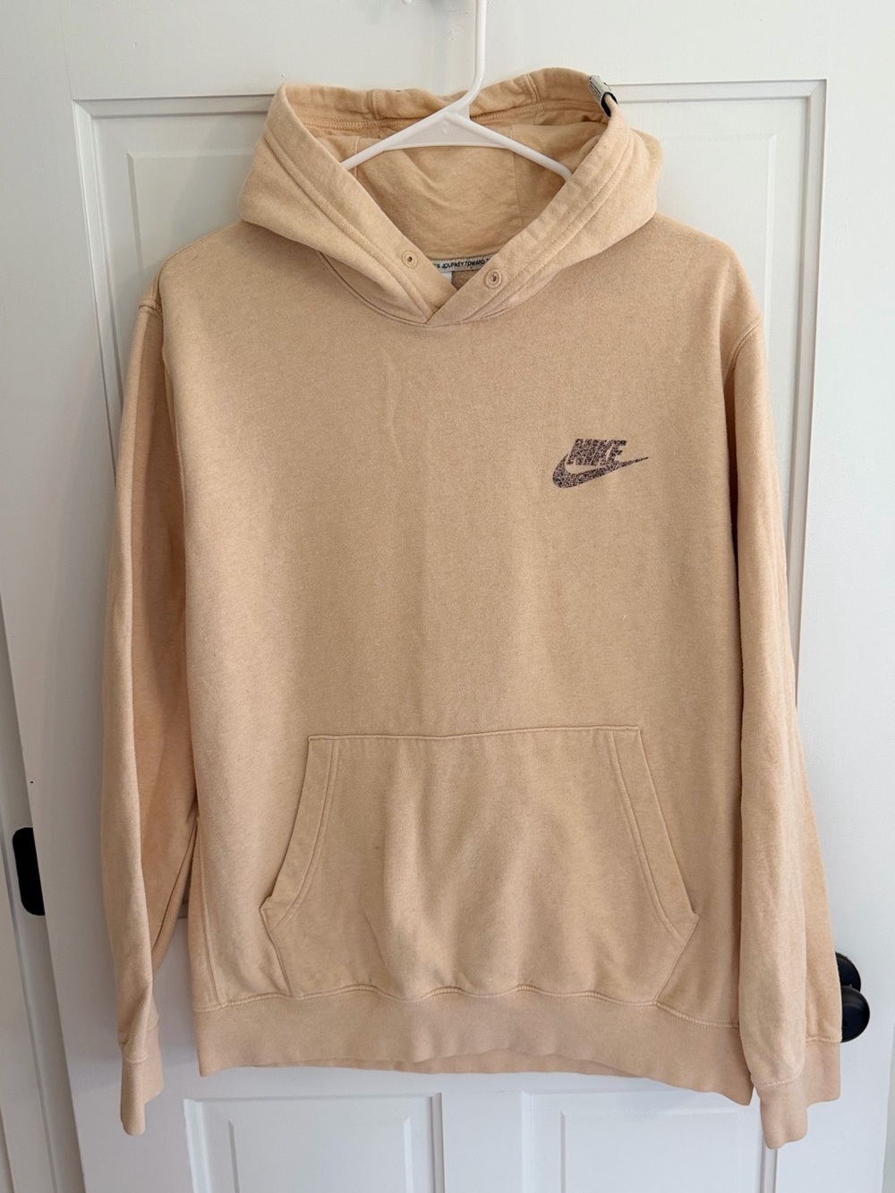 Nike Sportswear Move to Zero Fleece Pullover Hoodie Beige Tan Large